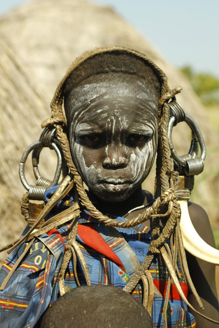 kid of Mursi tribe, Ethiopia
