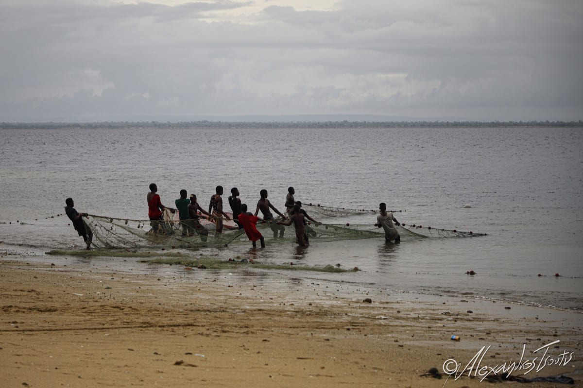 Mozambique fishermen nets